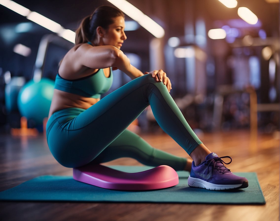 donna seduta in palestra