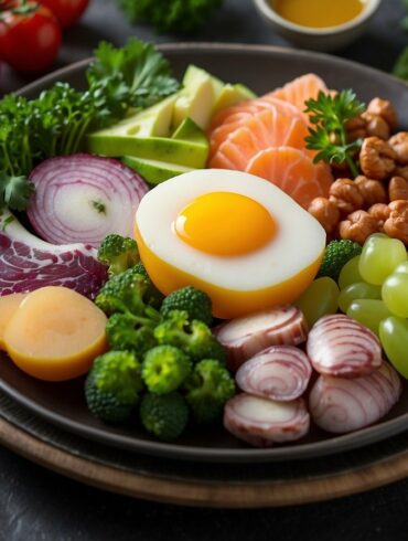 uova e vegetali in un piatto